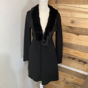 Cabi Faux Fur Trimmed Cardi
